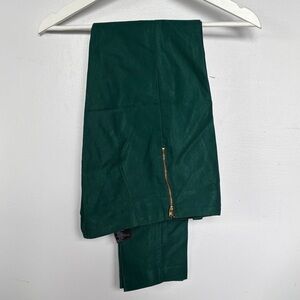 H&M Forest Green Pants with Gold Zipper